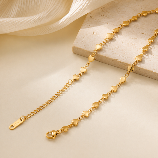 Heart Link Chain Bracelet