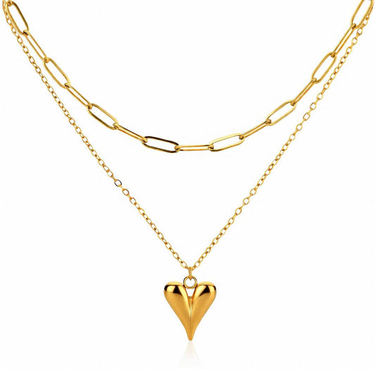 Celeste Heart Layered Necklace