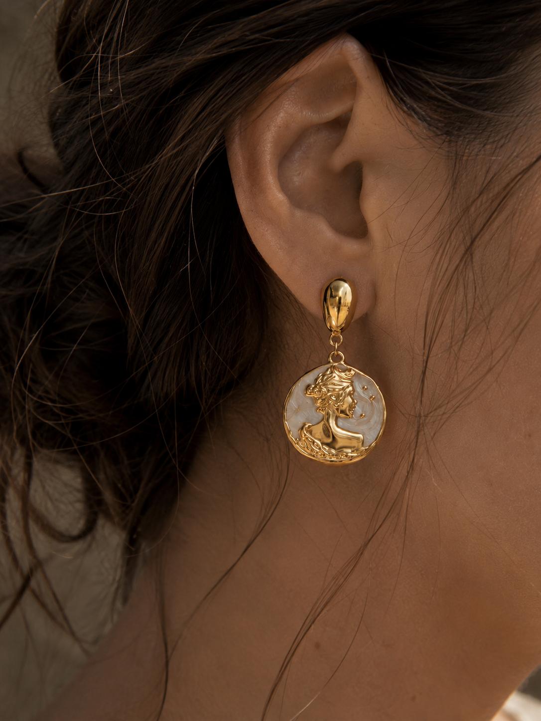Athena Portrait Earrings