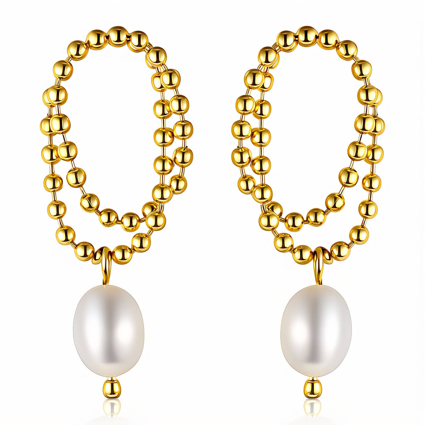 Celeste Pearl Loop Earrings