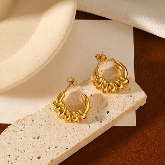 Aurelia Bubble Hoop Earrings