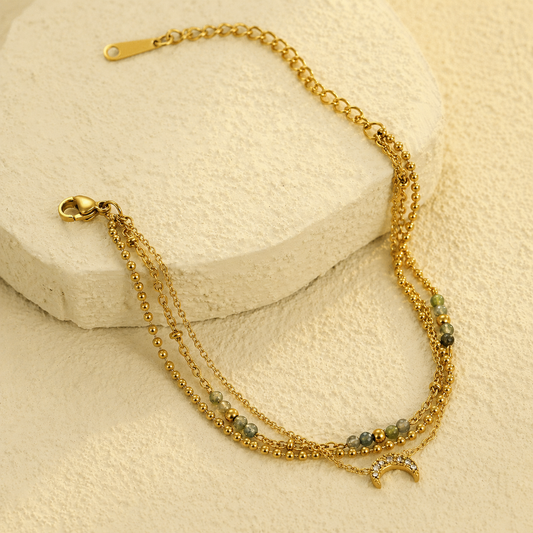 Crescent Moon Charm Bracelet