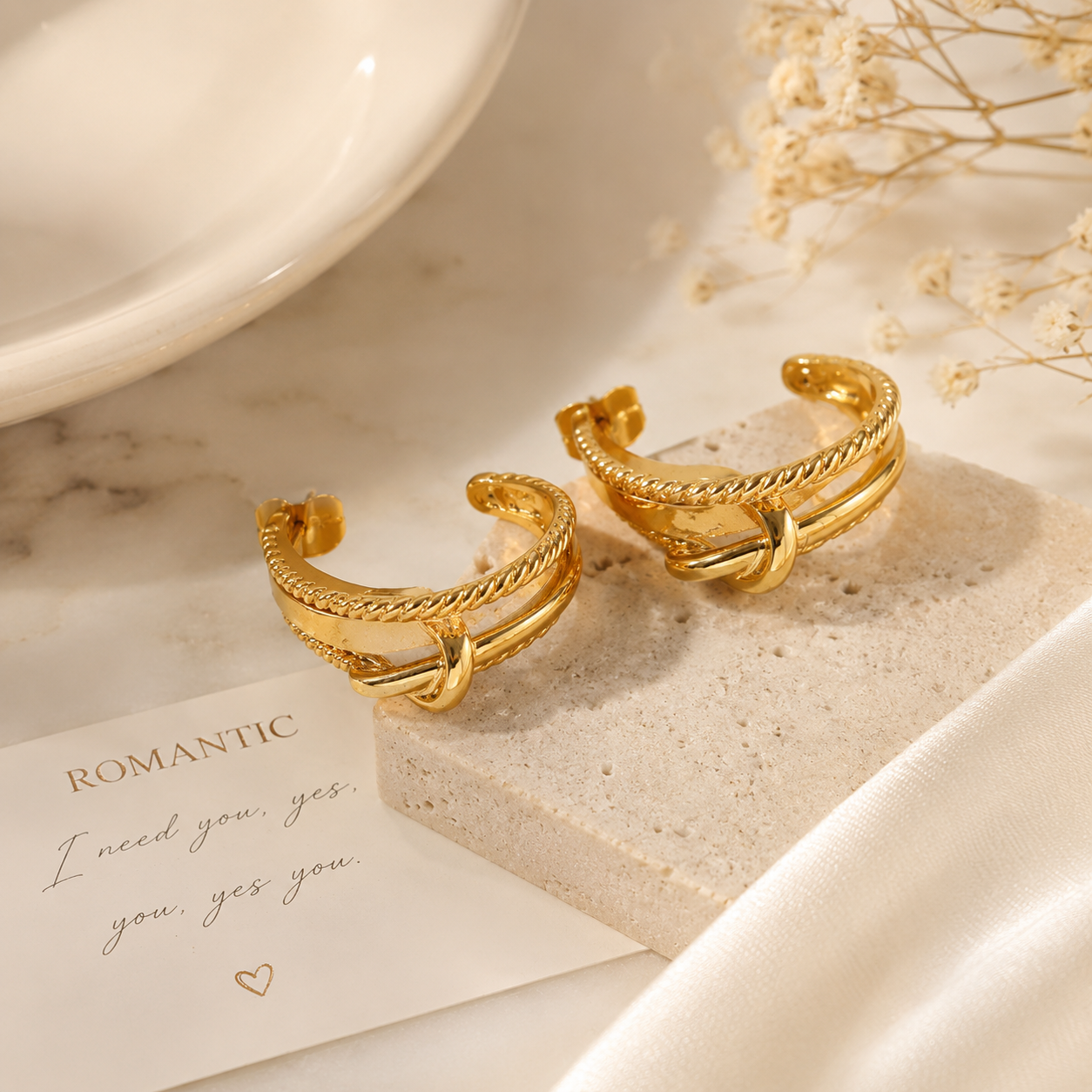 Aurelia Knot Hoop Earrings