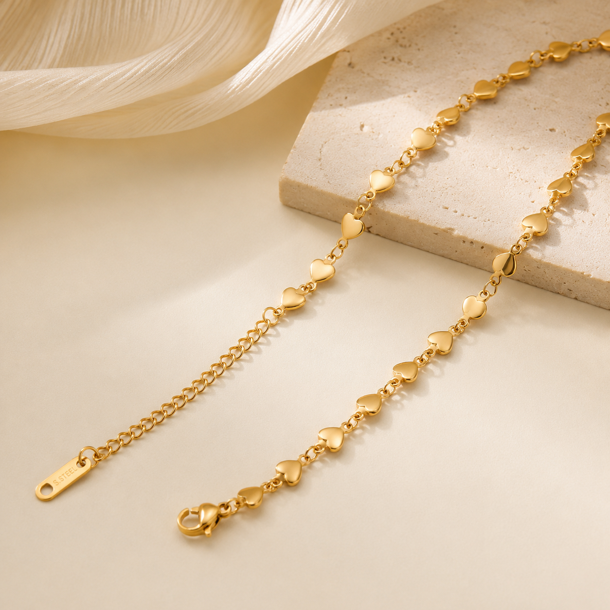 Heart Link Chain Bracelet