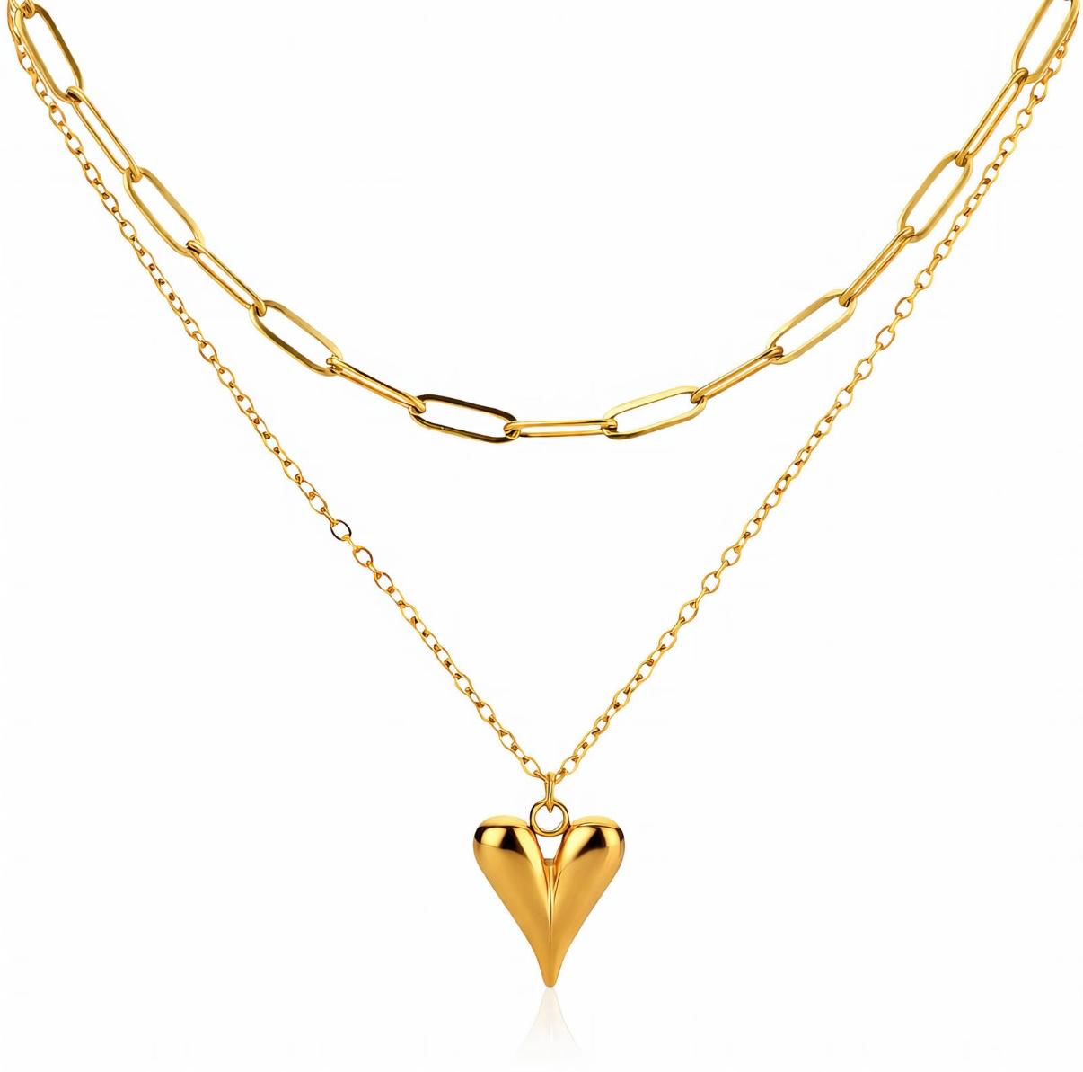 Celeste Heart Layered Necklace