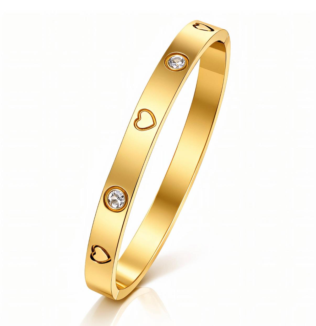 Celeste Heart Crystal Bangle