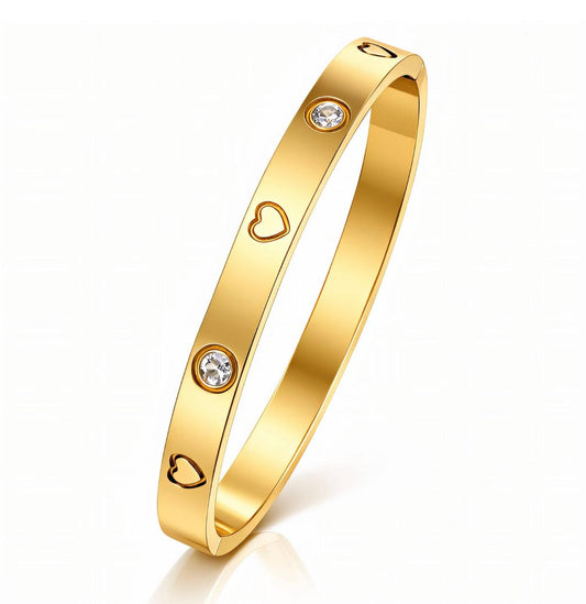 Celeste Heart Crystal Bangle