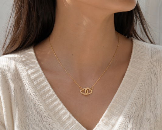 Interlocked Hearts Necklace