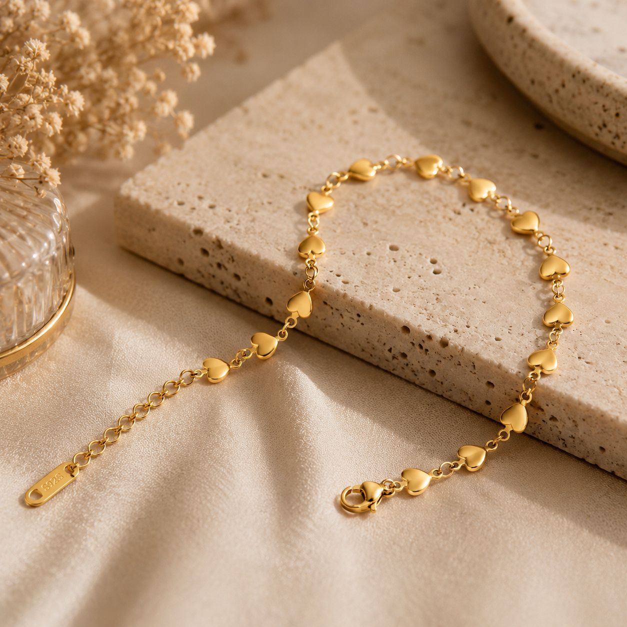 Heart Link Chain Bracelet