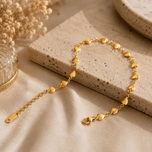 Heart Link Chain Bracelet